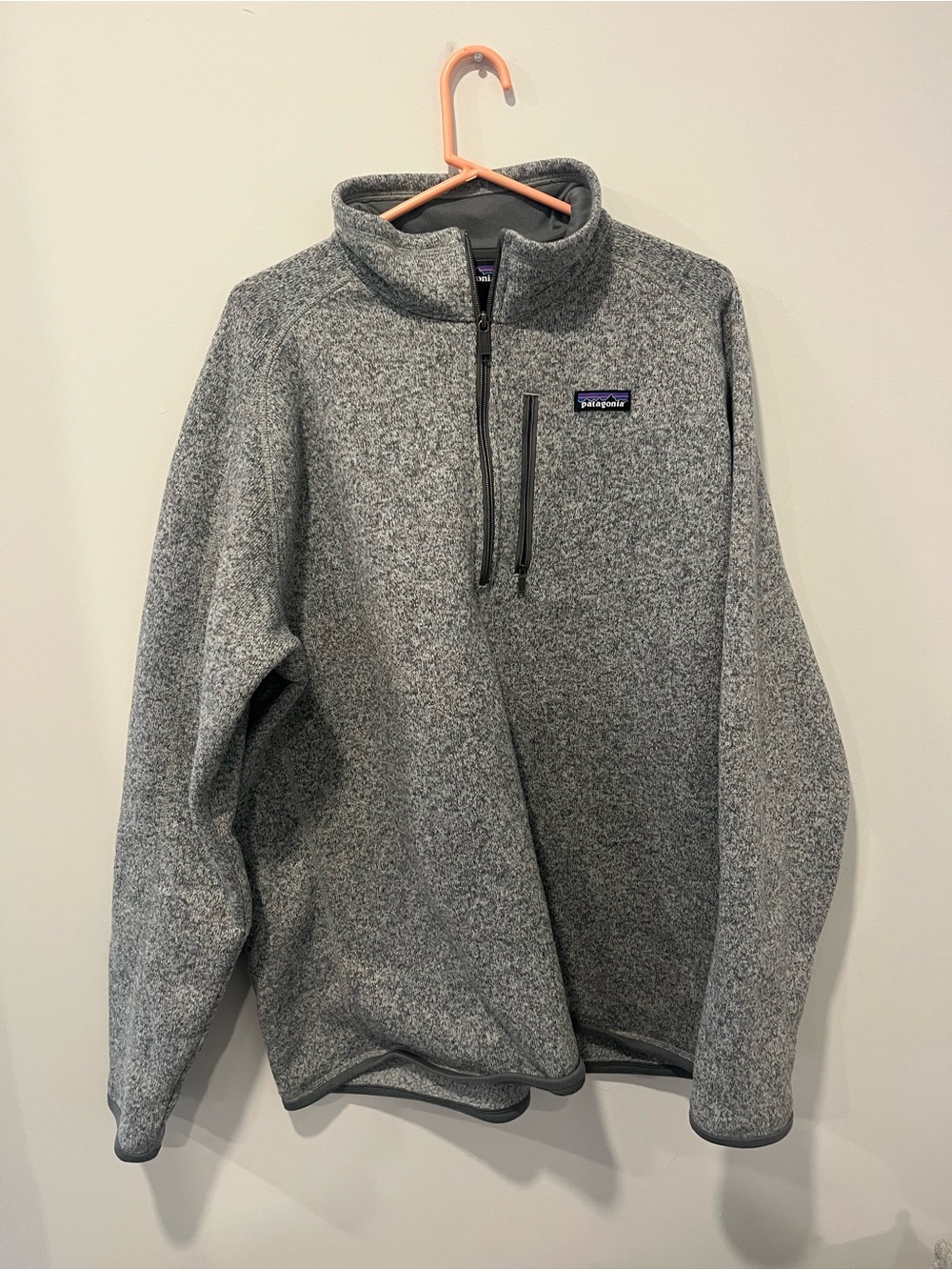 Patagonia Men's Heather Gray Half-Zip Fleece Pullover